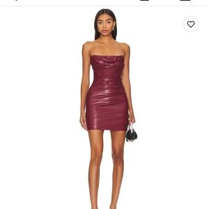 Nookie Red Ruched Pencil Mini Skirt Night Out